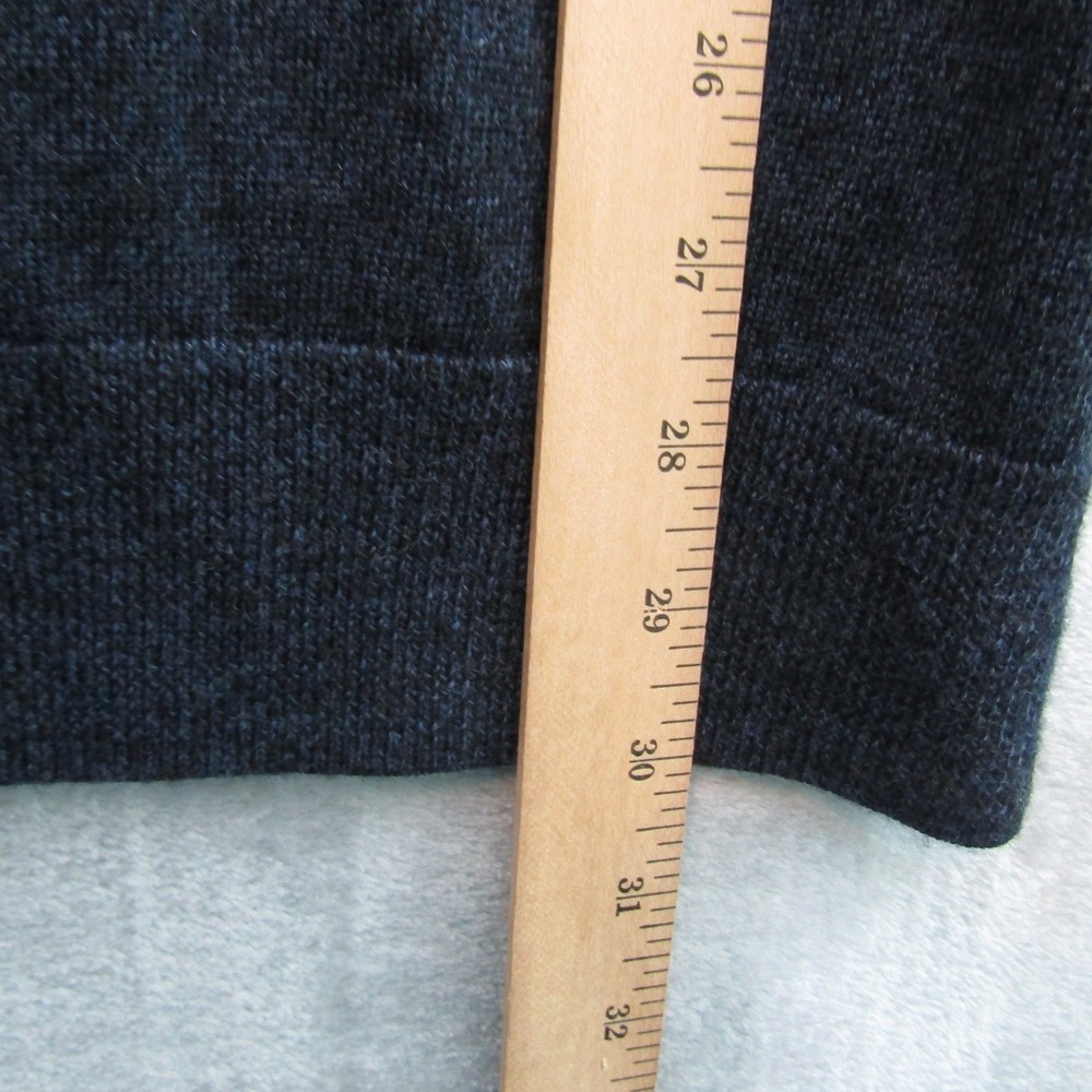 Artefact Quarter Zip Sweater Mens Large Navy Blue Excellent Merino Wool - Picture 8 of 9